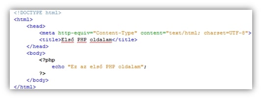 Egyszerű PHP kód